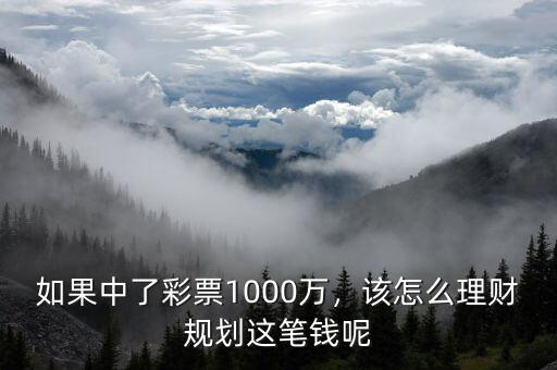 如果中了彩票1000萬，該怎么理財規(guī)劃這筆錢呢