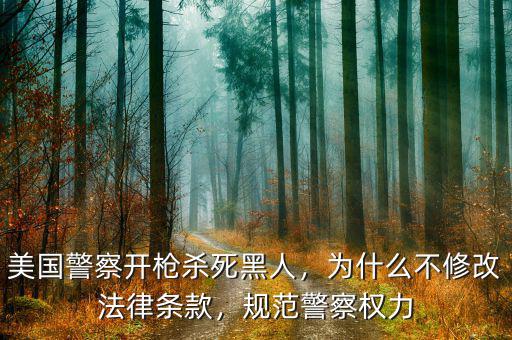 美國警察開槍殺死黑人，為什么不修改法律條款，規(guī)范警察權(quán)力