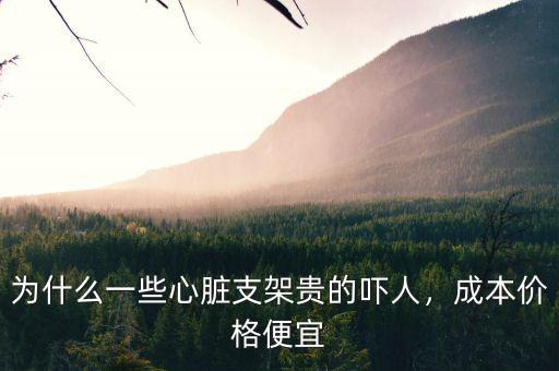 為什么一些心臟支架貴的嚇人，成本價格便宜