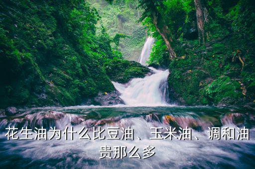 花生油為什么比豆油、玉米油、調(diào)和油貴那么多