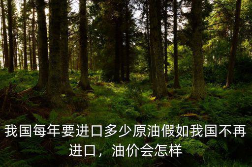 我國每年要進口多少原油假如我國不再進口，油價會怎樣