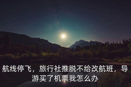 航線停飛，旅行社推脫不給改航班，導(dǎo)游買了機(jī)票我怎么辦