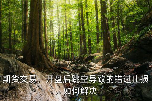 期貨交易，開(kāi)盤(pán)后跳空導(dǎo)致的錯(cuò)過(guò)止損，如何解決