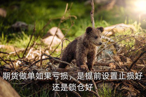 期貨做單如果虧損，是提前設置止損好還是鎖倉好