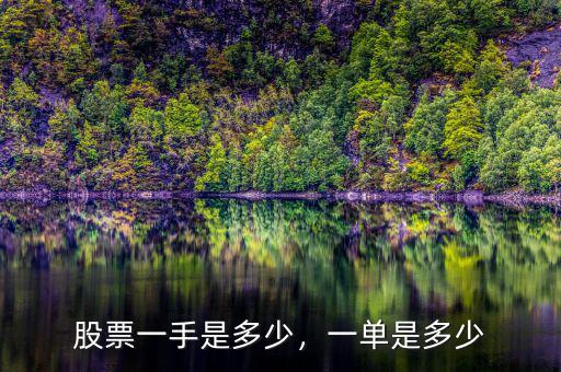 股票一手是多少，一單是多少