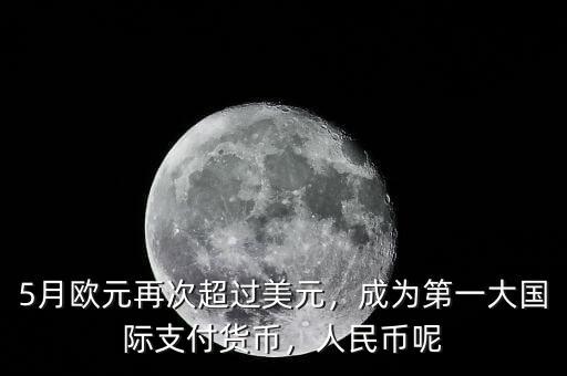 5月歐元再次超過美元，成為第一大國際支付貨幣，人民幣呢