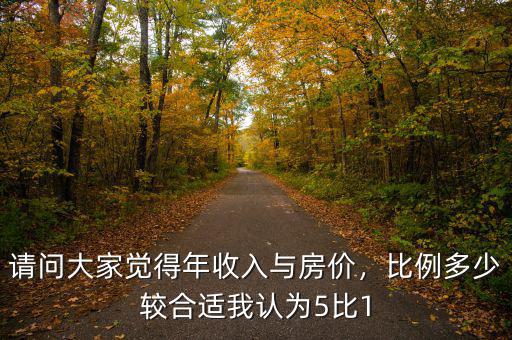 請問大家覺得年收入與房價，比例多少較合適我認(rèn)為5比1