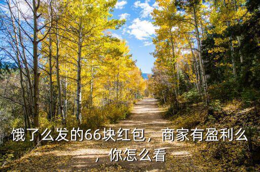 餓了么發(fā)的66塊紅包，商家有盈利么，你怎么看