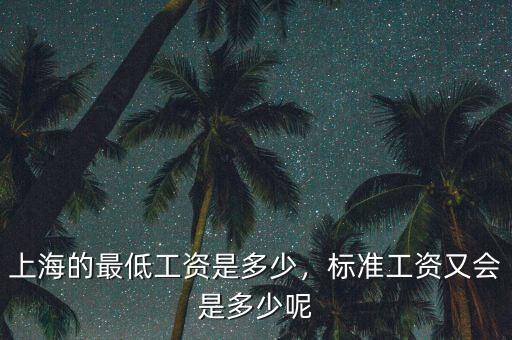 上海的最低工資是多少，標(biāo)準(zhǔn)工資又會(huì)是多少呢