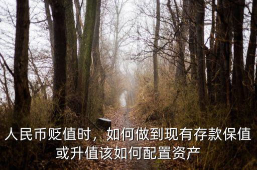 人民幣貶值時，如何做到現(xiàn)有存款保值或升值該如何配置資產(chǎn)