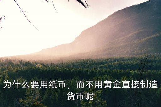 為什么要用紙幣，而不用黃金直接制造貨幣呢