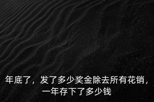 年底了，發(fā)了多少獎(jiǎng)金除去所有花銷，一年存下了多少錢