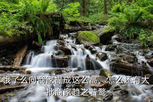 餓了么向商家提成這么高，怎么還有大批商家趨之若鶩
