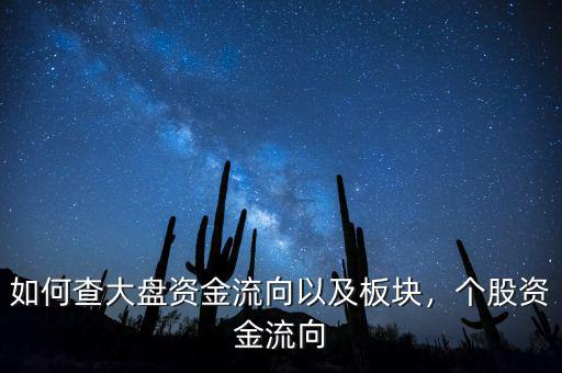 如何查大盤(pán)資金流向以及板塊，個(gè)股資金流向