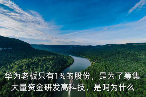 華為老板只有1%的股份，是為了籌集大量資金研發(fā)高科技，是嗎為什么