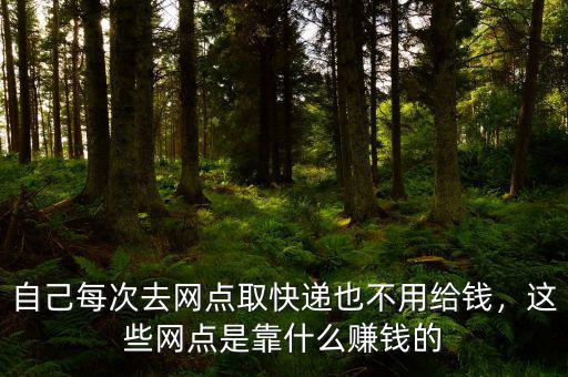 自己每次去網(wǎng)點(diǎn)取快遞也不用給錢，這些網(wǎng)點(diǎn)是靠什么賺錢的