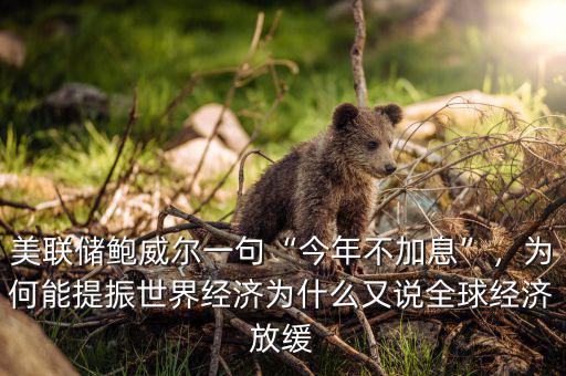美聯(lián)儲鮑威爾一句“今年不加息”，為何能提振世界經(jīng)濟(jì)為什么又說全球經(jīng)濟(jì)放緩