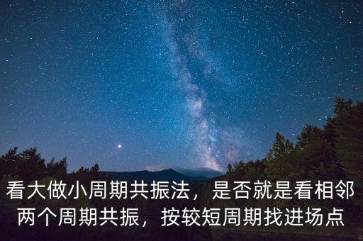看大做小周期共振法，是否就是看相鄰兩個周期共振，按較短周期找進(jìn)場點