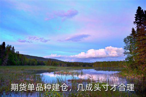 期貨單品種建倉，幾成頭寸才合理