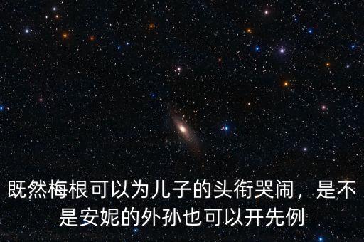 既然梅根可以為兒子的頭銜哭鬧，是不是安妮的外孫也可以開先例