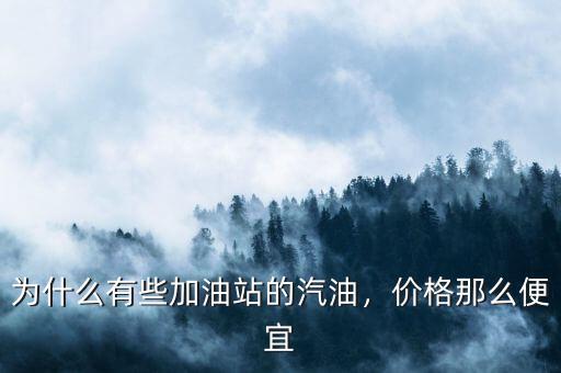 為什么有些加油站的汽油，價(jià)格那么便宜