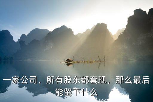 一家公司，所有股東都套現(xiàn)，那么最后能留下什么