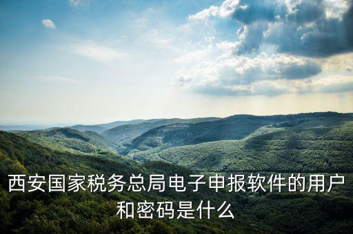 陜西省國家稅務(wù)局賬號是什么，你好我想問你 一下 網(wǎng)上國稅的用戶名和密碼是什么