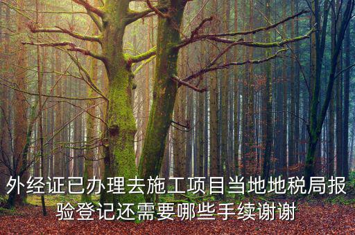 外管證報驗都需要什么，辦了外管證咋申報
