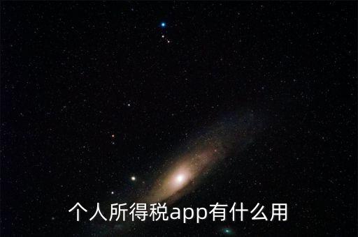 個人網(wǎng)上辦稅干什么用，個人所得稅app有什么用