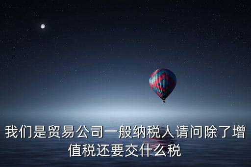 除了增值稅還有什么稅，一般納稅人每年除了交增值稅還有什么稅啊比例是多少啊