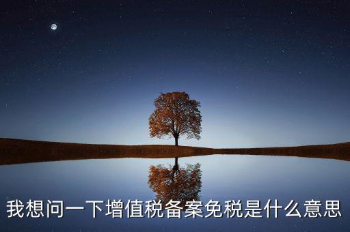 增值稅網(wǎng)上備案是什么意思，公司剛成立請問到稅務(wù)局備案是什么意思