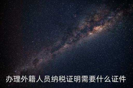 外籍個人所得稅備案要什么，外籍人員個人所得稅要如何申報
