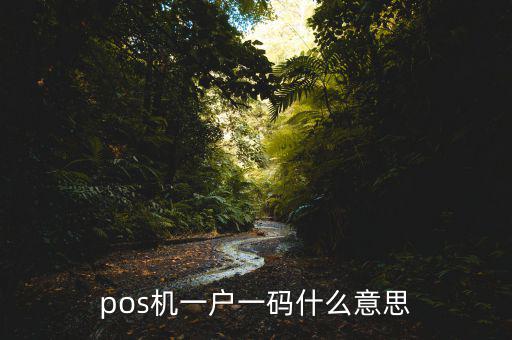 什么叫一機一戶，pos機一戶一碼是什么意思