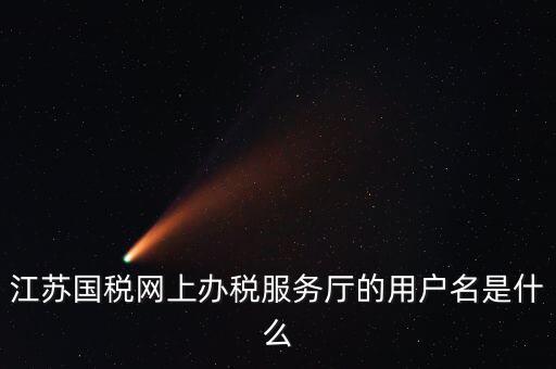 網(wǎng)上辦稅用戶名是什么，江蘇國稅網(wǎng)上辦稅服務(wù)廳的用戶名是什么