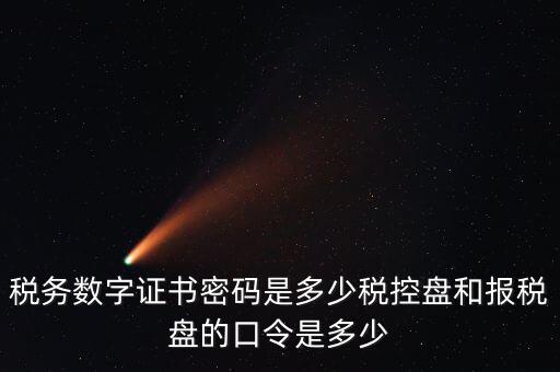 新報(bào)稅盤密碼是什么，稅務(wù)數(shù)字證書密碼是多少稅控盤和報(bào)稅盤的口令是多少