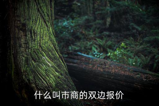 什么是雙邊定價，什么叫市商的雙邊報價