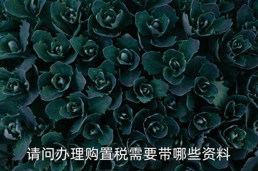 購置稅辦理需要什么，購買車輛購置稅需要哪些手續(xù)