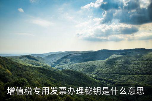 國稅密鑰是什么，增值稅專用發(fā)票辦理秘鑰是什么意思