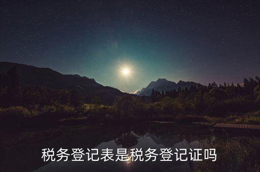 納稅登記表是什么，稅務(wù)登記表是什么啊