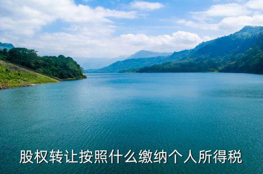 股權轉讓個稅按什么交，股權轉讓個稅怎么交