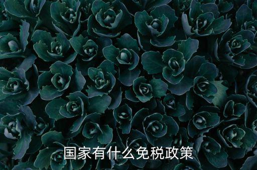 國(guó)家什么要實(shí)行減免稅，國(guó)家有什么免稅政策