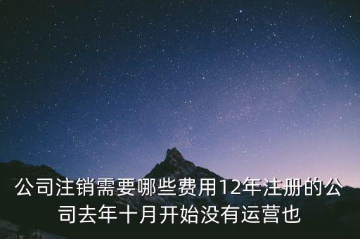 企業(yè)注銷要交些什么稅，公司注銷需要哪些費用12年注冊的公司去年十月開始沒有運營也