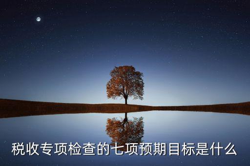 什么是稅收專項(xiàng)調(diào)查，稅收專項(xiàng)檢查的七項(xiàng)預(yù)期目標(biāo)是什么