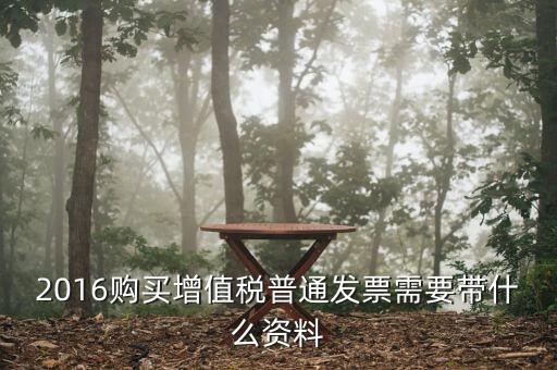 2016領(lǐng)發(fā)票需要帶什么，2016購買增值稅普通發(fā)票需要帶什么資料