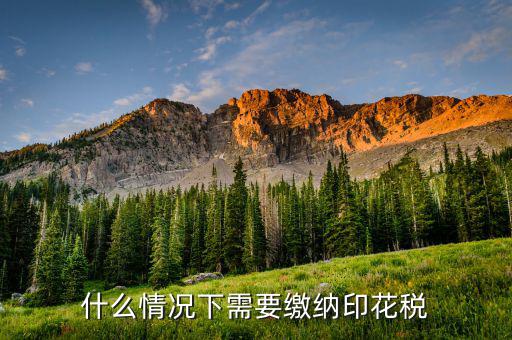 什么需要交印花稅，哪些企業(yè)和個人需要交納印花稅的
