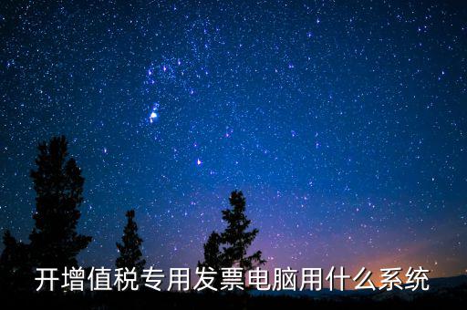 開(kāi)增值稅專用發(fā)票電腦用什么系統(tǒng)