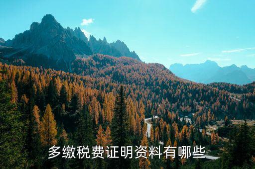 多繳稅費證明資料原件指什么，17年第四季度附加稅多報了現(xiàn)在要辦理退稅需要準備哪些材料百度
