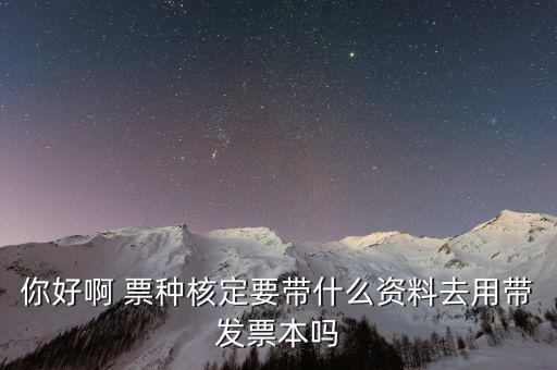 核票種要帶什么資料，你好啊 票種核定要帶什么資料去用帶發(fā)票本嗎