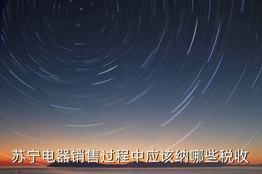 下列什么可以納入稅務(wù)，蘇寧電器銷售過程中應(yīng)該納哪些稅收