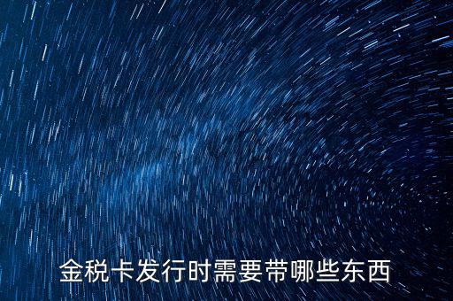 首次去發(fā)行金稅卡和ic卡需要帶什么資料，金稅卡發(fā)行時需要帶哪些東西